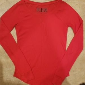 VS PINK "I Only Sleep In Pink" Thermal Shirt
